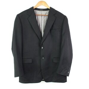 Calvin Klein Cashmere 2-Button Blazer Black Size 44R
